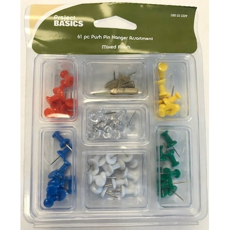 

Project Basics 085-03-3329 61 Piece Push Pin Hanger Assortment Kit