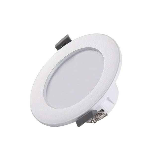 Foco empotrable LED, súper plano, lámpara de techo redonda plana empotrada, lámpara de incandescencia equivalente a 12 W, luz neutra, adecuada para el baño y la sala de estar