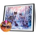 thumbnail image 2 of Taladro de diamante 5D FLhrweasw pintura DIY Kits de lobo nevado decoración de diamantes, 2 of 8