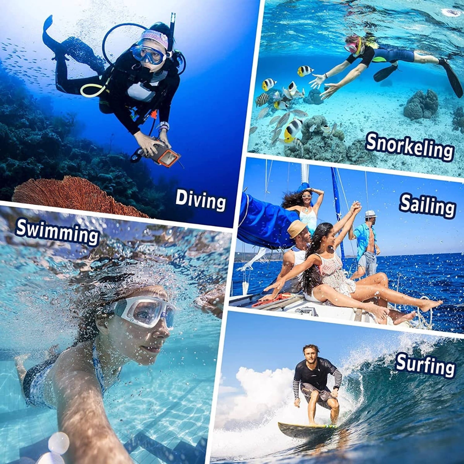 Stylish SHELLBOX Swimming 15M Waterproof Case Surfing Underwater Diving For iPhone/Samsung