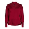 thumbnail image 5 of Scoop Women's and Women's Plus Ultimate Scubaknit V Neck Sweatshirt, Sizes XS-4X, 5 of 5