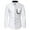 White, variant on JURANMO Mens Dress Shirts Slim Fit Cotton Long Sleeve Shirts Lapel Button Down Business Shirts Fashion Color Block Wedding Guest Shirts Deals of the Day White XXL