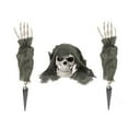 thumbnail image 2 of Halloween Skull Skeleton Ground Stakes Decor with Movable Jaw Bloodstained Gauze for Yard Scary Cemetery Scene Outdoor Party Decoration, 2 of 6