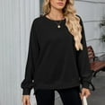 thumbnail image 4 of Oplxuo Women's Oversized Sweatshirts Crew Neck Long Sleeve Side Slit Pullovers Sweatshirt Casual Fall Clothes Sweater, 4 of 7