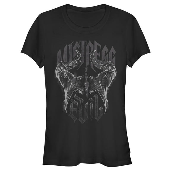 Junior's Maleficent: Mistress of All Evil Sketch Horns Graphic Tee Black X Large