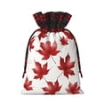 thumbnail image 3 of Color Matching Linen Bundle Mouth Gift Bag Can Be Used For Daily Small Items Maple Leaves Medium, 3 of 8