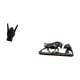 thumbnail image 5 of Estatua del gesto de la roca,Estatuas y figuras de dedos con gestos de música rock,Estatua de escritorio,Figura decorativa de pelea de toros y osos,Colecciones de esculturas de, 5 of 8