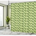 thumbnail image 4 of Ambesonne Alien Shower Curtain, Abstract Extraterrestrial, 69"Wx75"L, Pale Olive Green and Indigo, 4 of 4
