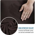 thumbnail image 2 of H.VERSAILTEX Plush Velvet 4-Piece Sofa Slipcover, Stretch Elastic Furniture Protector, Fits 72–90 Inch 3-Cushion Couch, Brown, 2 of 6