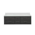 thumbnail image 3 of Castor 60 in W Black Double Bath Vanity and Cultured Marble Top, 3 of 10