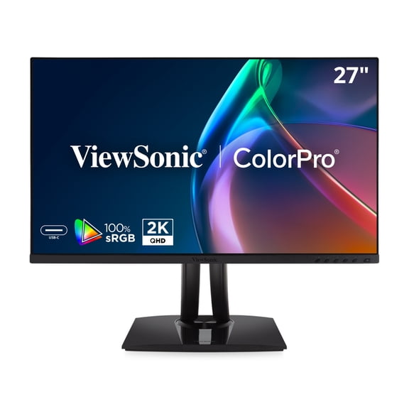 ViewSonic VP2756A-2K 27 Inch IPS QHD 1440p Monitor with Advanced Ergonomics, 100% sRGB Rec 709, Pantone Validated, 90W USB C, HDMI, USB, and DisplayPort Inputs for Home and Office