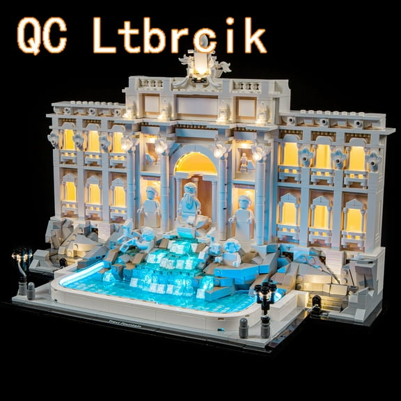 QC Ltbrcik Led Light Kit Lighting Set Compatible With The Lego Trevi Fountain Architecture Arts And Crafts Series 21062 Building Blocks Without Lego Set