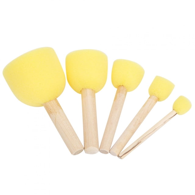 Pincel para niños, 5 piezas, pincel de esponja para pintar para niños, pincel de juguete, diseño personalizado