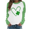 thumbnail image 2 of Qiopertar Mode Femmes Imprimé Col Rond Pull Tops Manches Longues Blouse Confortable Chandail en Molleton Offres de la Semaine Liquidation Moins de 5$ jusqu'à 90 % de Réduction, 2 of 4