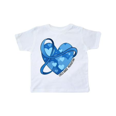 

Inktastic Child Abuse Prevention-Ribbon Around Heart Gift Toddler Boy or Toddler Girl T-Shirt