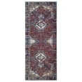 thumbnail image 3 of GLN Rugs Narman - Indoor, Machine Washable Area Rug 2'6"x9'8" Turkish Burgundy Home Carpet, All Ages, 3 of 8