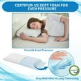 thumbnail image 3 of Flat Pillow King - Adjustable Flat Pillows for Sleeping, 3 Heights of Flat Pillow Provide More Support for Neck Pain Relief, CertiPUR-US Soft Memory Foam Thin Pillow for Stomach/Side/Back Sleeper, 3 of 6