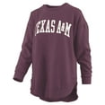 thumbnail image 2 of Women's Pressbox  Maroon Texas A&M Aggies Melange Poncho Vintage Fleece Long Sleeve Pullover Sweatshirt, 2 of 3