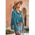 thumbnail image 4 of PRETTYGARDEN Women's Faux Suede Leather Jackets Tassel Motorcycle Cropped Coats Fashion Clothes, 4 of 10