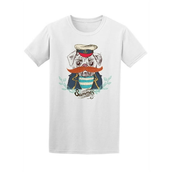 Pirate Pug  T-Shirt Men -Image by Shutterstock, Male Medium