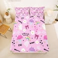 thumbnail image 5 of jejeloiu Pink Coquette Bow Full Size Sheets Kids,Cute Cartoon Cat Bed Sheets For Girls,4pcs, 5 of 6