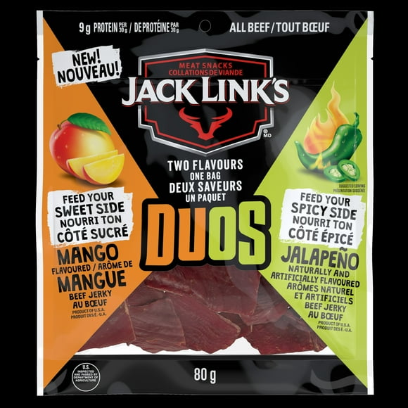 Duos de bœuf séché à la mangue et au jalapeño de Jack Link
