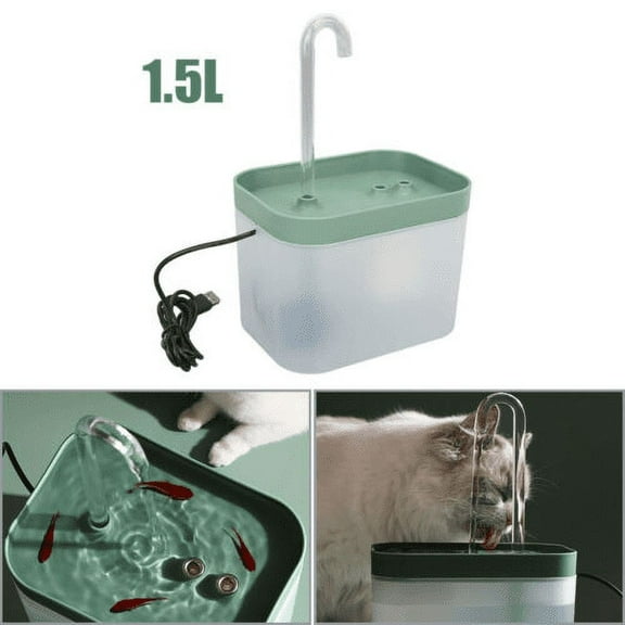 1.5L Pet Cat Water Fountain Water Dispenser USB Silent Indoor Automatic