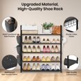 thumbnail image 4 of Organizador de zapatos VILICK de 5 niveles 85x28x90 cm, negro, 4 of 8