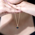 thumbnail image 5 of Rosec Jewels Heart Shape Black Onyx Solitaire Pendant with Diamond for Women (8 mm), 14K Yellow Gold, 5 of 8