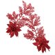 thumbnail image 3 of EeaseMX 6 piezas de flores artificiales con purpurina para árbol de Navidad, ramas de pino con clip, 3 of 7