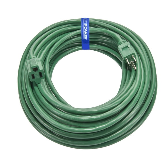 Cable de extensión Clear Power de 80 pies/24,4 m para césped y jardín 16/3 SJTW