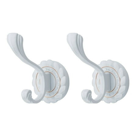 

2pcs Modern Clothes Rack Simple Wall Hat Hanger Durable Hanging Hook for Home Bathroom Bedroom (558-1 White)