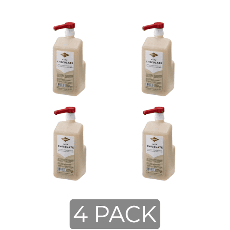 Fontana White Chocolate Mocha Sauce with Pump, 63 fl oz - 4 PACK