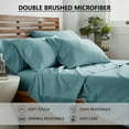 thumbnail image 4 of American Home Collection Full Size 6 Piece Bed Sheet Set Aqua - Ultra Soft Microfiber Deep Pocket Wrinkle Free, 4 of 8