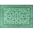 thumbnail image 1 of Ahgly Company Indoor Rectangle Persian Turquoise Blue Traditional Area Rugs, 4' x 6', 1 of 4