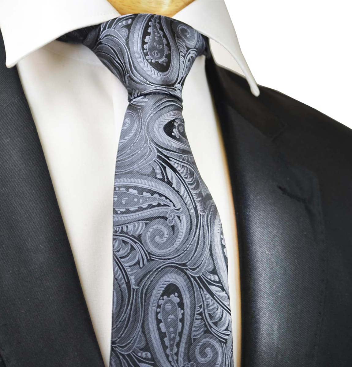 Grey Classic Paisley Men's Ties