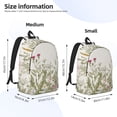 thumbnail image 2 of Disketp Herbs and Wildflowers print Canvas Backpack Lightweight Travel Daypack Student Rucksack Laptop Backpack-Small, 2 of 5
