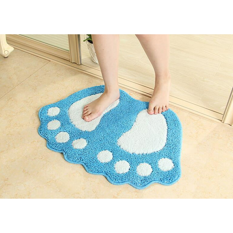 Non-Slip Cute Big Feet Carpet Bath Mat Absorbent Bathroom Rug