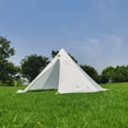 thumbnail image 2 of Tent,Stove Pyramid Tent With Stove Pyramid 4-6 People Tipi Mewmewcat White Buzhi Hxber, 2 of 7