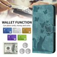 thumbnail image 2 of K-Lion for iPhone 15 Wallet Case, Luxury PU Leather Magnetic Clasp Card Holder Cash Slot Flip Case Butterfly Cat Pattern Shockproof Phone Cover for iPhone 15 ,Green, 2 of 7