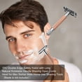 thumbnail image 2 of Graflsoa Rotating Handle Diamond-Pattern Safety Razor for Men - Barber-Grade Shaving Tool, No Blades Included, Rose Gold Finish, 2 of 6