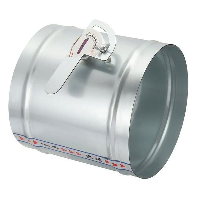 8 Inch HVAC Duct Damper Manual Volume Backdraft Damper Airflow Ducting Control Valve Silver, 2 Pcs