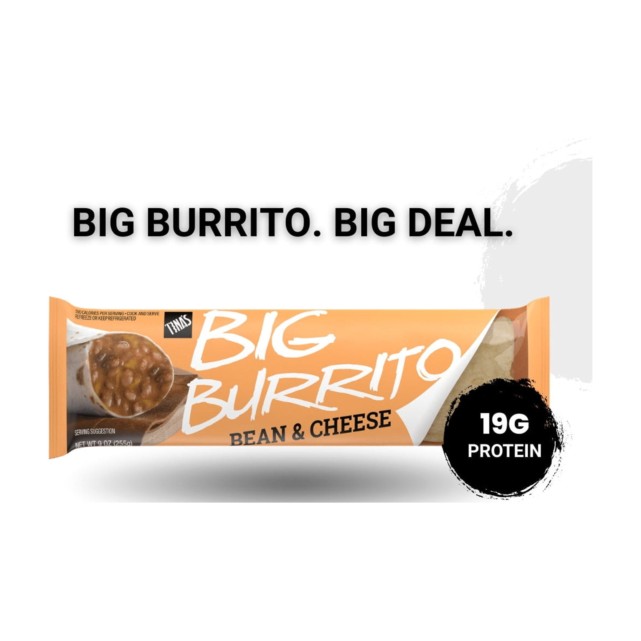 Tina's Big Burrito Bean & Cheese, Packaged Burrito, 9 oz, 1 Count