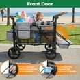 thumbnail image 4 of Vomeast Upgrade Wagon Stroller for 4 Kids, 4-Seater Outdoor Baby Stroller Wagon with Canopy, 5-Point Harness, Adjustable Handle(Grey), 4 of 12