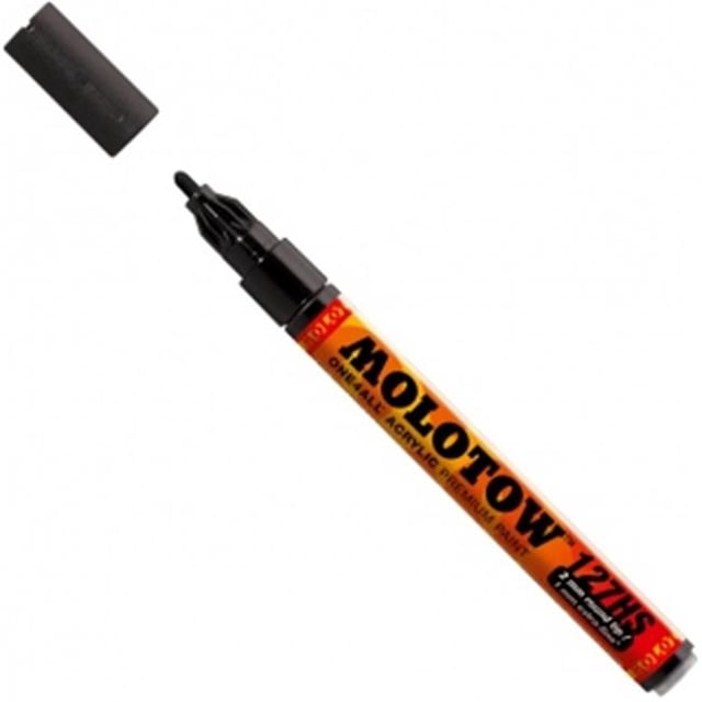 Molotow M127212 Marqueur de Pompe en Acrylique à Pointe Fine de 2 mm, Noir Signal