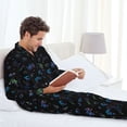 thumbnail image 6 of Naloa Gamepads Men’s Pajamas Set - Long Sleeve Button Down Sleep Shirt and Pajama Bottoms Sleepwear Set-XX-Large, 6 of 7