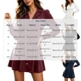 thumbnail image 3 of IUYRTFE Women's Notched Lapel Button Down Mini Dress Long Sleeve Pleated A-Line Workwear Shirt Dress, 3 of 9