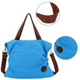 thumbnail image 3 of Bolso de hombro de lona MACHAO bolso artístico de moda ocio azul, 3 of 5