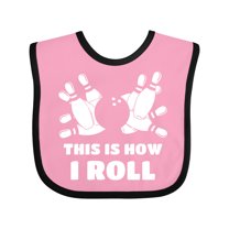 Inktastic How I Roll Bowling Boys or Girls Baby Bib