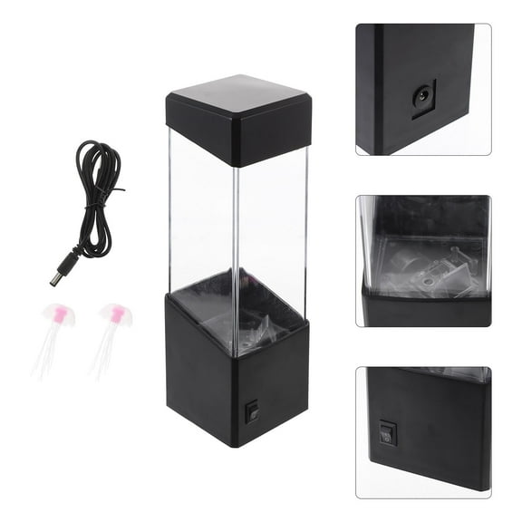 WHAMVOX  Jellyfish Night Light Tank Desktop Lamp Aquarium Table
